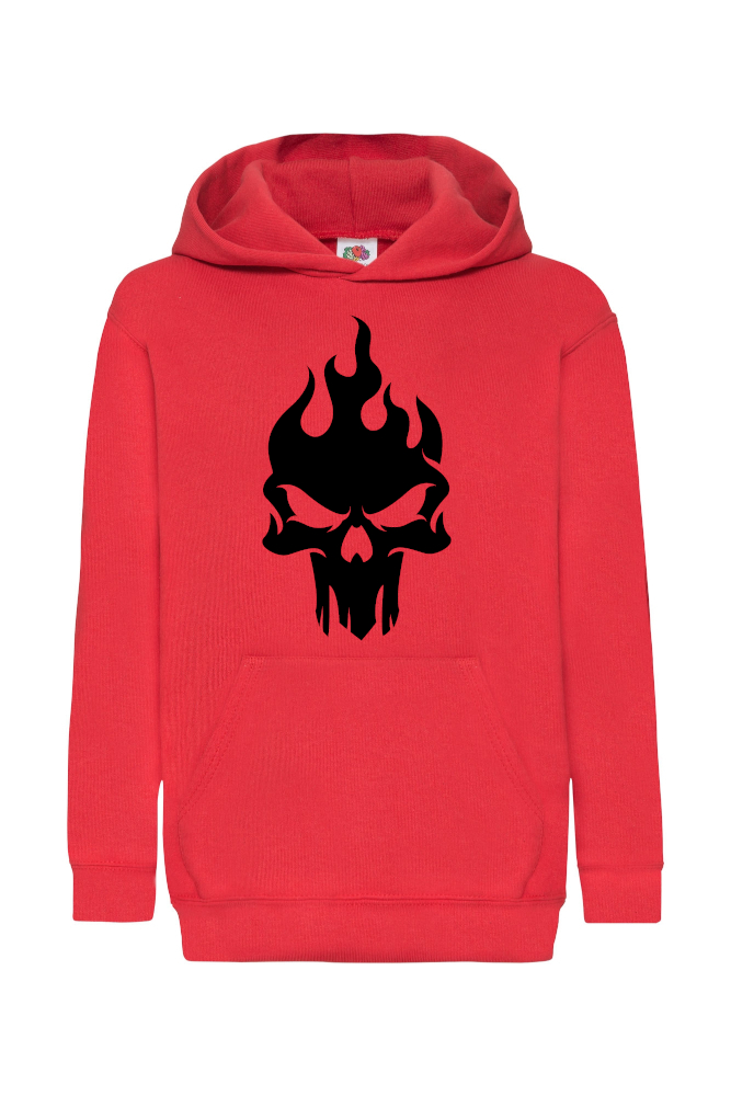 Lasten huppari Flaming skull