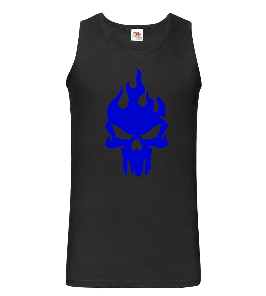 Hihaton paita Flaming skull