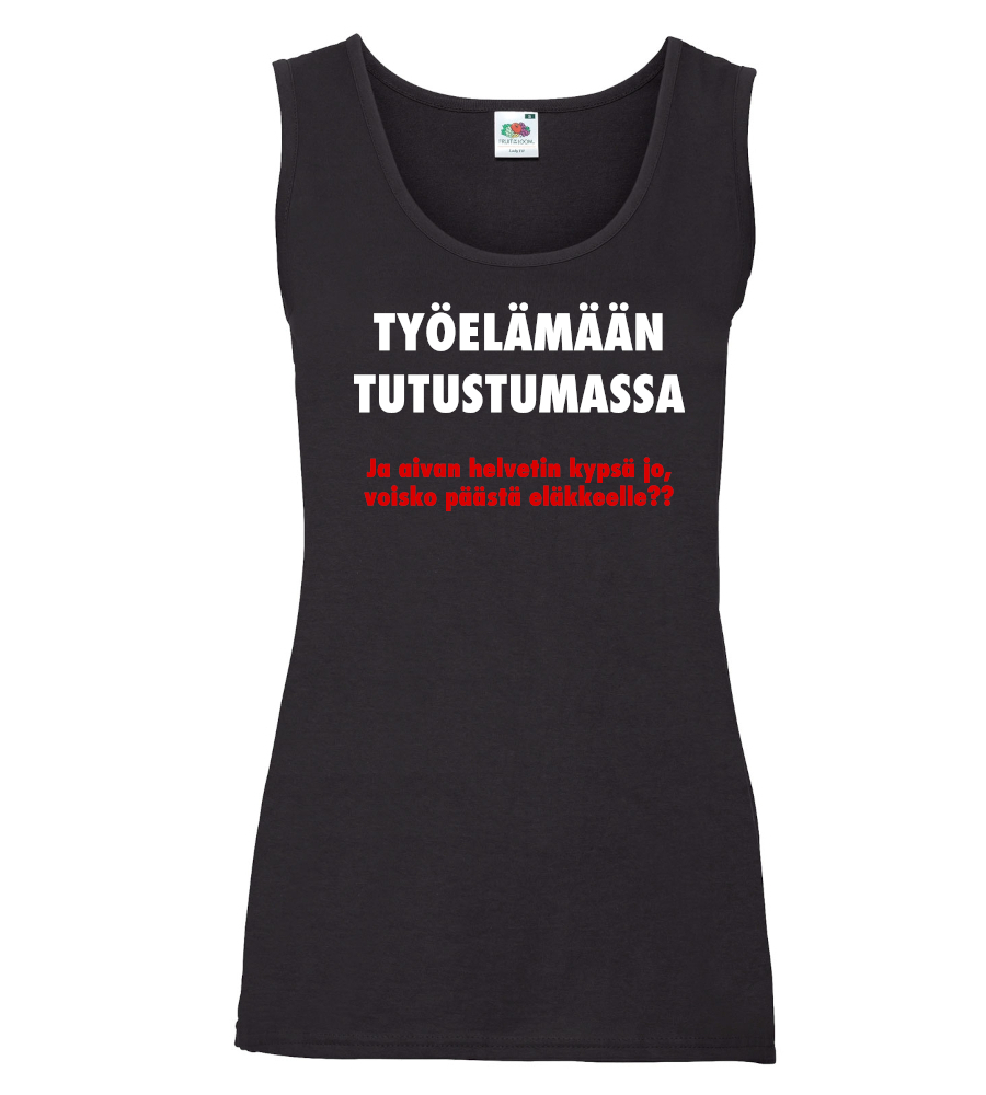 Hihaton paita Työelämään tutustumassa, aivan kypsä