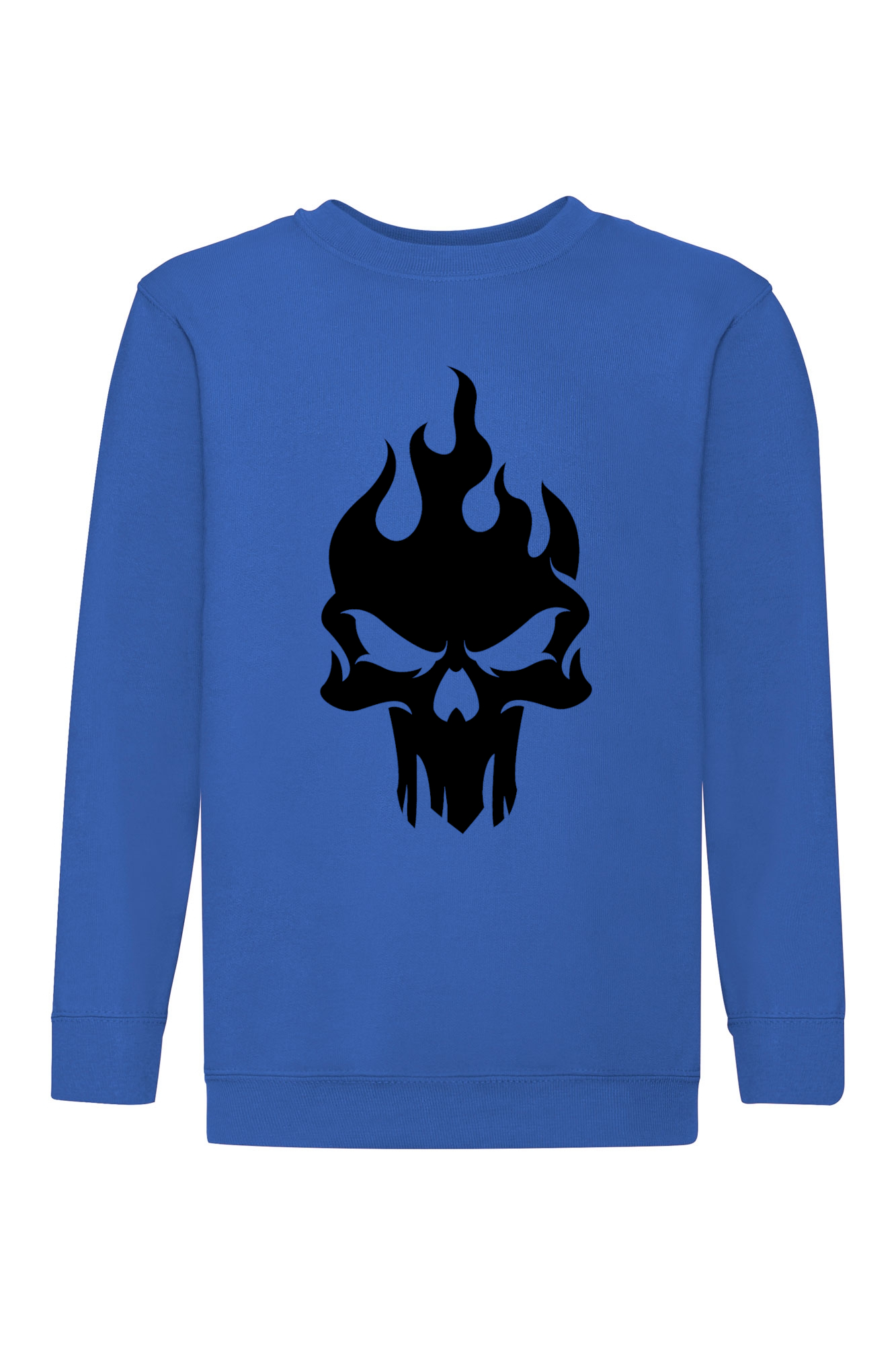 Lasten collegepaita Flaming skull
